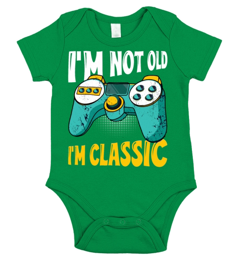 Im Not Old Im Classic Video Games Controller Short Sleeve Baby One-Piece