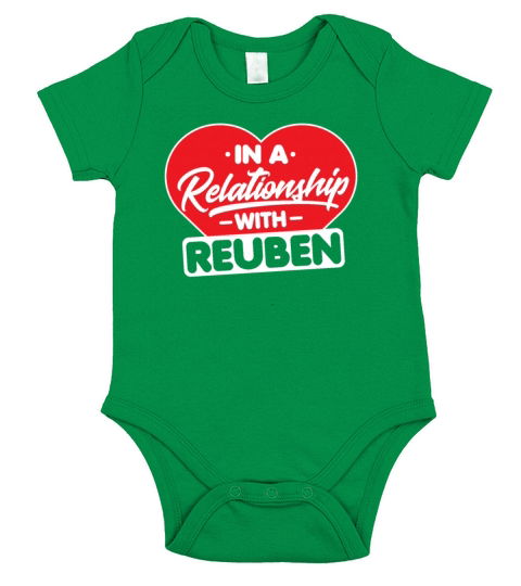 In a Relationship with Reuben - Funny Reuben Short Sleeve Baby One-Piece