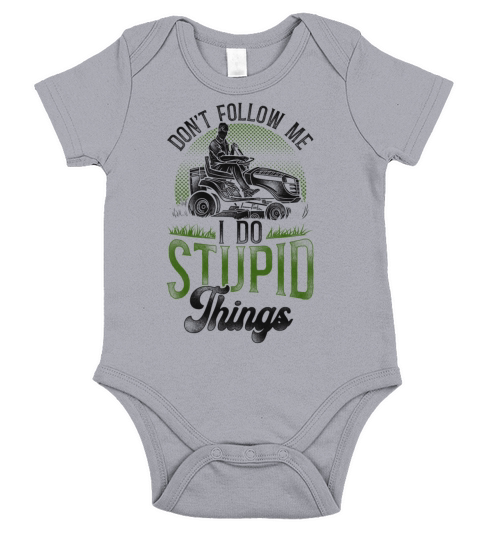 Lawn Mower Mowing Dad Father Short Sleeve Baby One-Piece