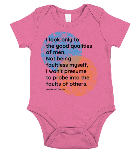 Mahatma Gandhi Men Quotes Short Sleeve Baby One-Piece