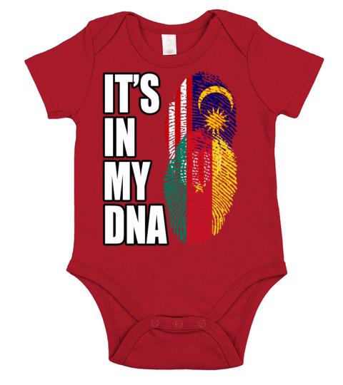 Malaysian And Cameroonian Mix Heritage DNA Flag Short Sleeve Baby One-Piece