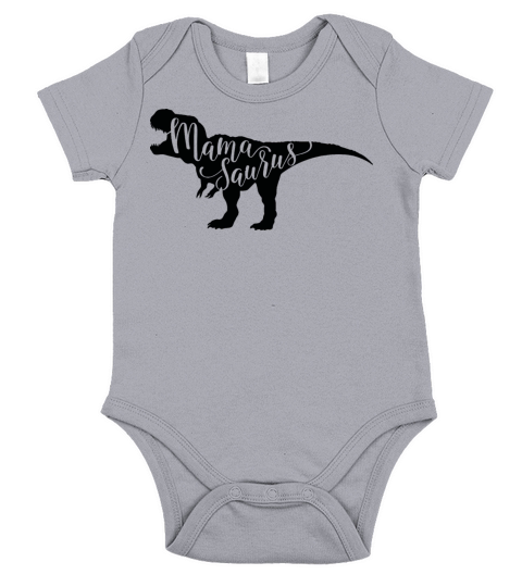 Mamasaurus Dinosaur Mom Vintage Leopard Bandana Short Sleeve Baby One-Piece