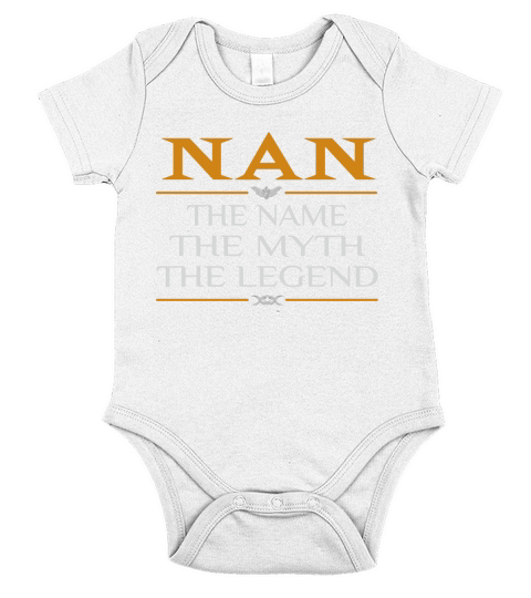 Nan Legend Name Nan  TeeForNan Short Sleeve Baby One-Piece