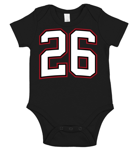 Number Twenty Six 26 Short Sleeve Baby One-Piece