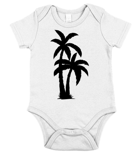 palm trees Short Sleeve Baby One-Piece