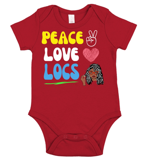 Peace Love and Locs Short Sleeve Baby One-Piece