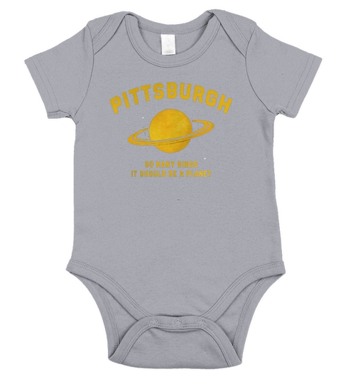 PITTSBURGH SO MANY RINGS IT SHOULD BE A PLANET Short Sleeve Baby One-Piece