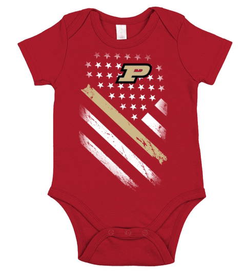 Purdue  flag Short Sleeve Baby One-Piece
