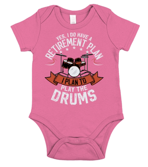 retired drummer gift drums retirement Short Sleeve Baby One-Piece