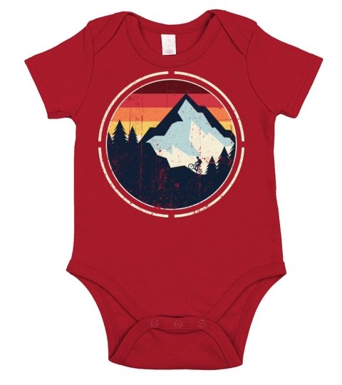 Retro vintage mountain bike Short Sleeve Baby One-Piece