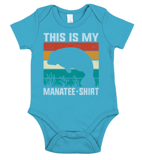 Retro Vintage Style This Is My Manatee Outfit Short Sleeve Baby One-Piece