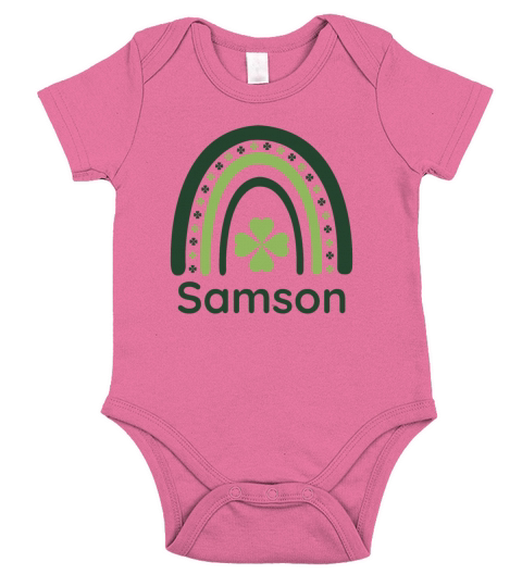 Samson Clover Boho Rainbow Short Sleeve Baby One-Piece