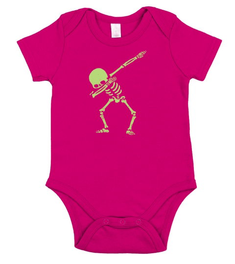 Skeleton Dabbing Squelette Dab Hip Hop Crâne D Short Sleeve Baby One-Piece