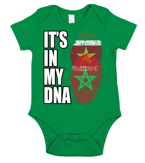 Surinamese And Moroccan Vintage Heritage DNA Flag Short Sleeve Baby One-Piece