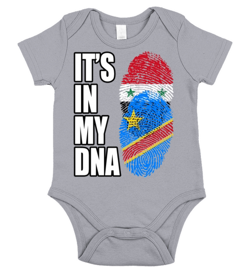 Syrian And Congolese Vintage Heritage DNA Flag Short Sleeve Baby One-Piece
