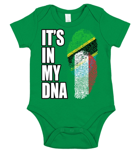 Tanzanian And Italian Vintage Heritage DNA Flag Short Sleeve Baby One-Piece