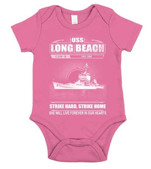 USS Long Beach - Coffee Mug (colored) Short Sleeve Baby One-Piece