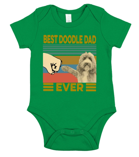 Vintage Best Doodle Dad Ever shirt Short Sleeve Baby One-Piece