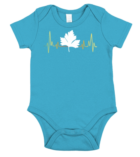 Vintage Coriander Ecg Heartbeat Short Sleeve Baby One-Piece