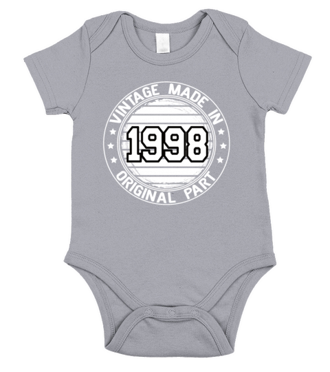 Vintage Made In 1998 Original Part Birthday 1998 Short Sleeve Baby One-Piece