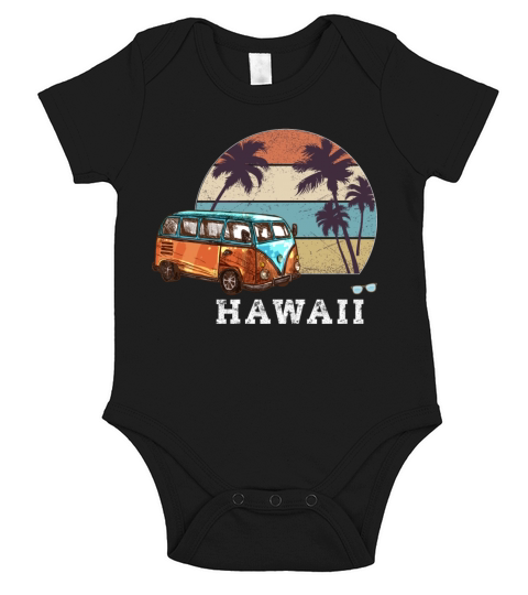 Vintage Sunset Surfing Gift For Surfers T-Shirt Short Sleeve Baby One-Piece