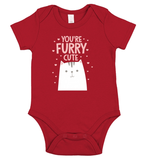 Youre Furry Cute Cat Short Sleeve Baby One-Piece