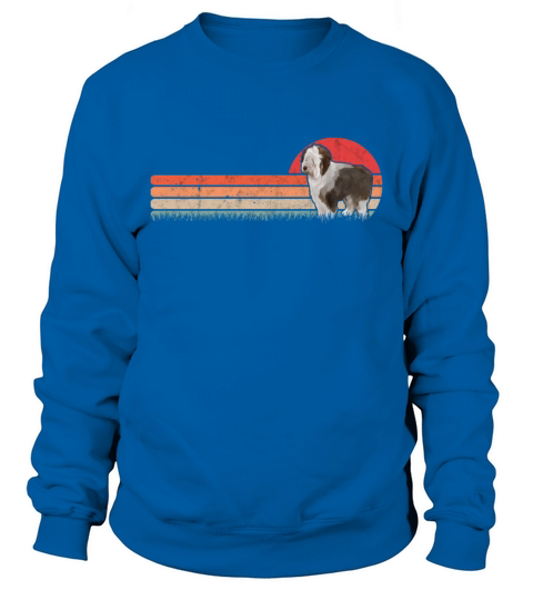 Bobtail Retro Old English Sheepdog Vintage Sweatshirt Unisex