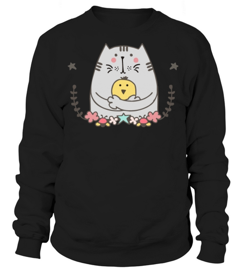 Cat And Bird Sweatshirt Unisex