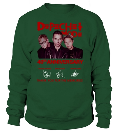 Depeche Mode 40th anniversary 1980 2020 signatures thank you for the memories shirt Sweatshirt Unisex