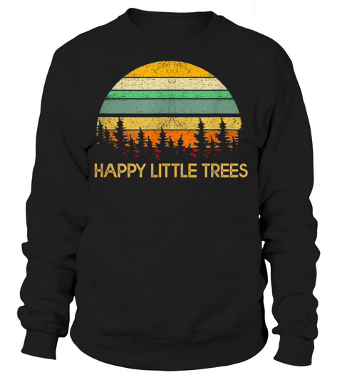Happy Little Trees Vintage Sweatshirt Unisex