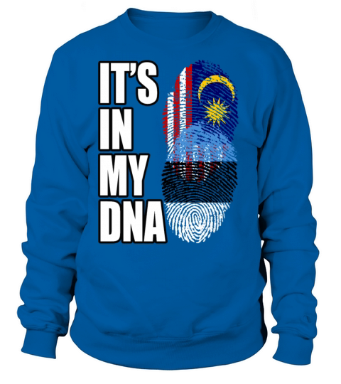 Malaysian And Estonian Mix Heritage DNA Flag Sweatshirt Unisex