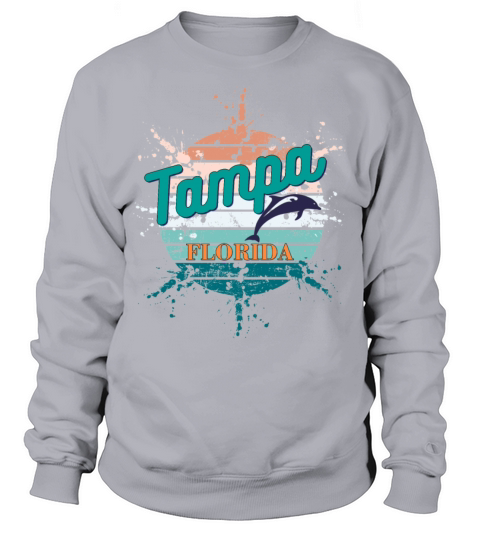 Tampa Florida Retro Vintage Exploding Sunset Sweatshirt Unisex