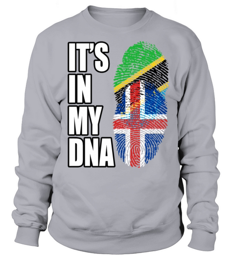 Tanzanian And Icelandic Vintage Heritage DNA Flag Sweatshirt Unisex