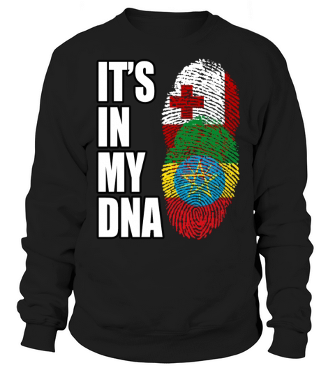 Tongan And Ethiopian Mix Heritage DNA Flag Sweatshirt Unisex