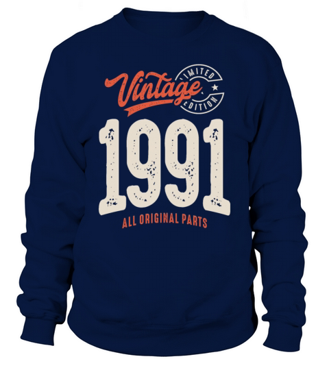 Vintage Born in 1991 - 31st Birthday Retro Sweatshirt Unisex