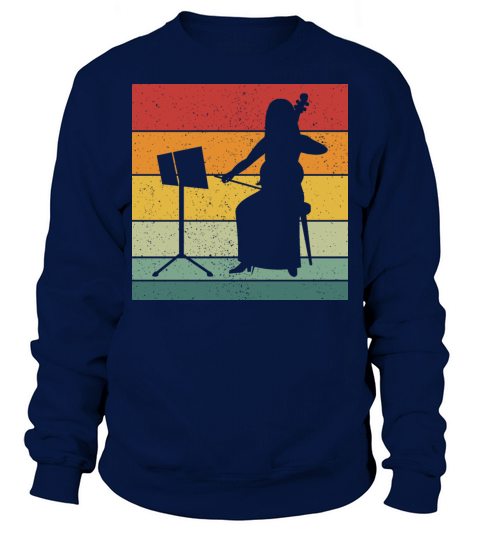 Vintage Retro Double Bass Vintage Music Sweatshirt Unisex