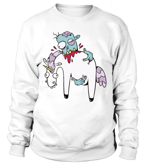 Zombie Eating Unicorn Sweatshirt Unisex