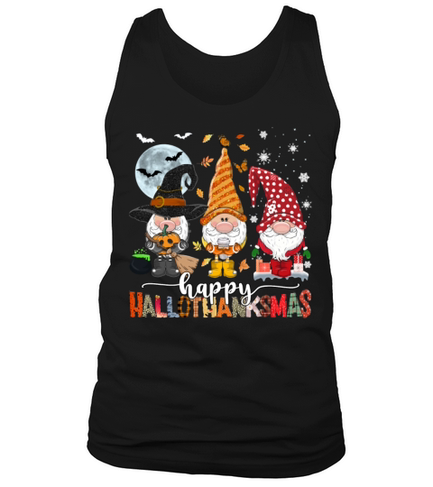 Happy Hallothanksmas Gnomes Lover Halloween Tank Top Unisex