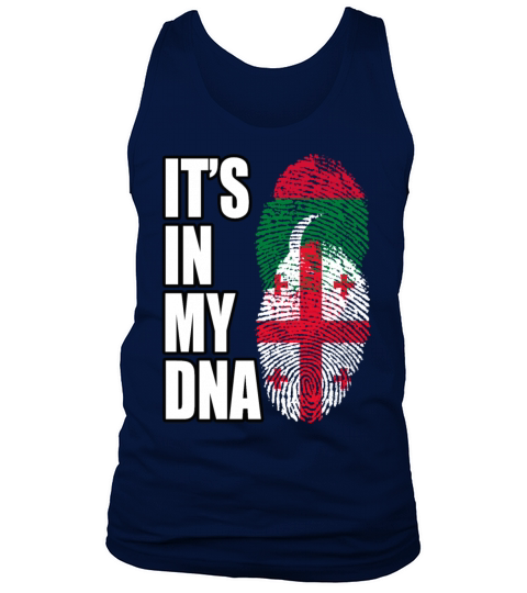 Maldivian And Georgian Mix Heritage DNA Flag Tank Top Unisex