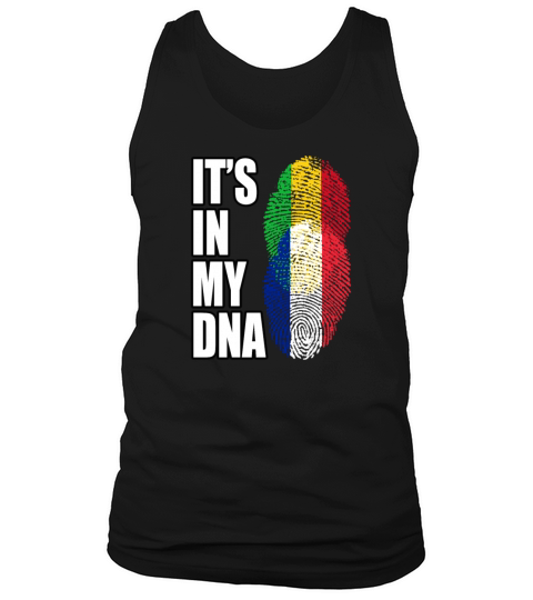 Malian And Gabonese Mix Heritage DNA Flag Tank Top Unisex