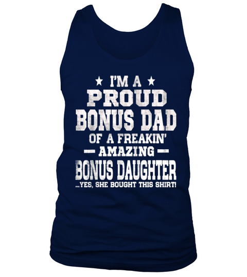 Proud Bonus Dad Fathers Day From Daughter Tank Top Unisex