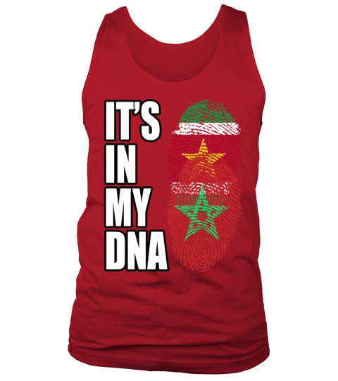 Surinamese And Moroccan Vintage Heritage DNA Flag Tank Top Unisex