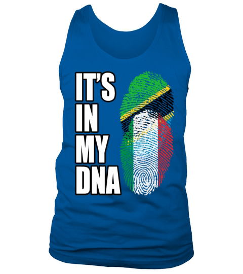 Tanzanian And Italian Vintage Heritage DNA Flag Tank Top Unisex