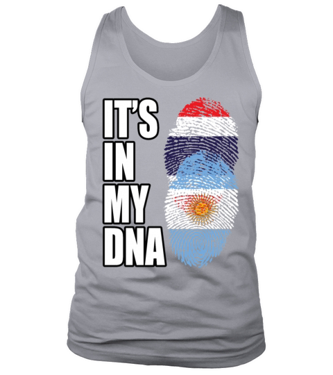 Thai And Argentinian Vintage Heritage DNA Flag Tank Top Unisex