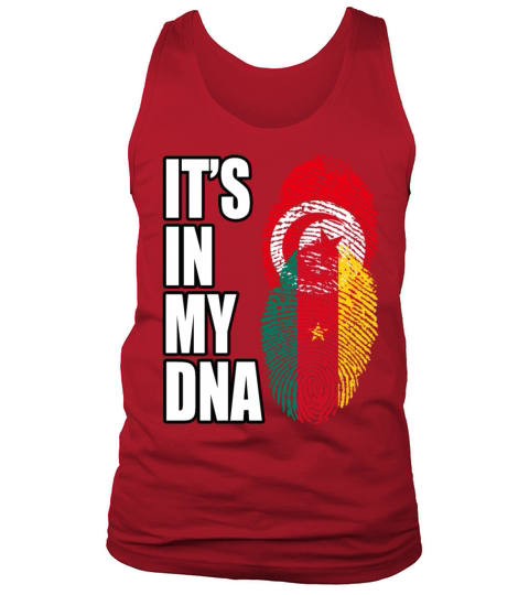 Tunisian And Cameroonian Mix Heritage DNA Flag Tank Top Unisex