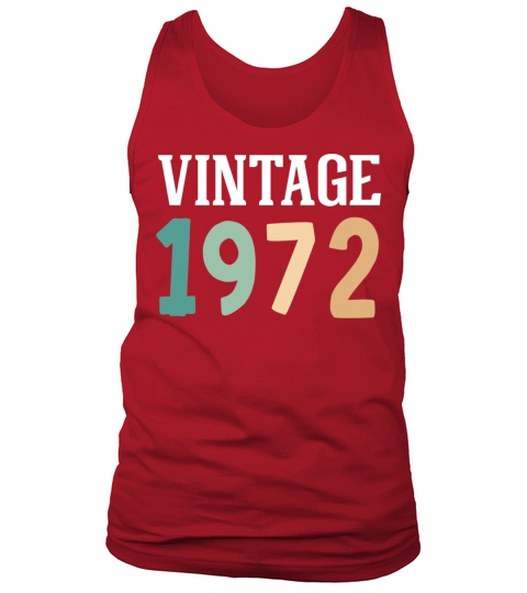 Vintage 1972 50th Birthday Tank Top Unisex