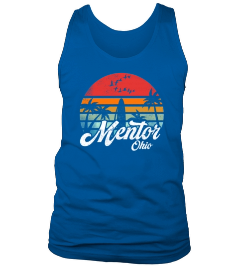 Vintage Mentor Ohio Surfing Retro Surf Humor Wave Tank Top Unisex