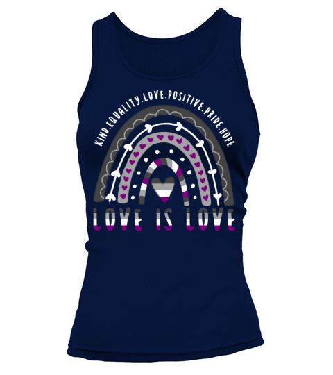 Asexual Quote Love Is Love Ace Rainbow Tank top Woman