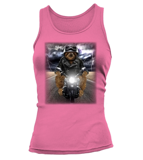 Biker Sloth Cruising on Motorcycle in Highway shirt Tank top Woman