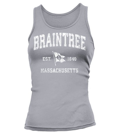 Braintree Ma Vintage Nautical Boat Anchor Flag Spo Tank top Woman